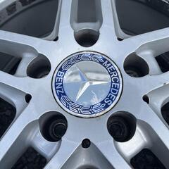 メーカー不明ツイン5本スポーク 7.5J-17 off+52 pcd112/5H ハブ径約66ミリ 球面ボルト径約15ミリ 品番：A1714000025 Continental Conti Viking Contact6(コンチネンタル コンチ バイキング コンタクト) 205/50R17 93T 2015年製 スタッドレスタイヤ付き4本  ベンツAクラス(W176)/ベンツAMG CLAクラス(W117)/ベンツBクラス(W246)/ベンツCクラス(W204/207)/ベンツEクラスクーペ(W207) 