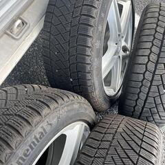 メーカー不明ツイン5本スポーク 8J-18 off+50 pcd112/5H ハブ径約66ミリ テーパーボルト径約15ミリ Continental Extreme Contact DWS06(コンチネンタル エクストリーム コンタクト) 225/45ZR18 92Y 225/45R18 2019年製 タイヤ付き4本  メルセデスベンツ/アウディ/VWゴルフ5/6/7/ゴルフGTI/ゴルフTSIハイライン 他