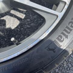 メーカー不明ツイン5本スポーク 8J-18 off+50 pcd112/5H ハブ径約66ミリ テーパーボルト径約15ミリ Continental Extreme Contact DWS06(コンチネンタル エクストリーム コンタクト) 225/45ZR18 92Y 225/45R18 2019年製 タイヤ付き4本  メルセデスベンツ/アウディ/VWゴルフ5/6/7/ゴルフGTI/ゴルフTSIハイライン 他