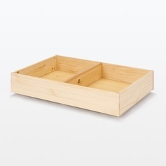 無印良品 MUJI 木製ベッド用下収納ボックス仕 パイン材 ベッ...