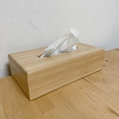 【受け渡し決定済み】IKEA ティッシュケース 木目デザイン