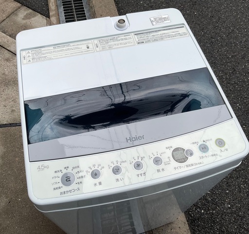 【RKGSE-131】特価！ハイアール/Haier/4.5kg/全自動洗濯機/JW-C45D/中古/2019年製/当社より近隣地域無料配達