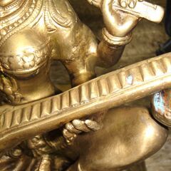 143/603 ガネーシャ オブジェ インドの神様 おつきの人付き 3体