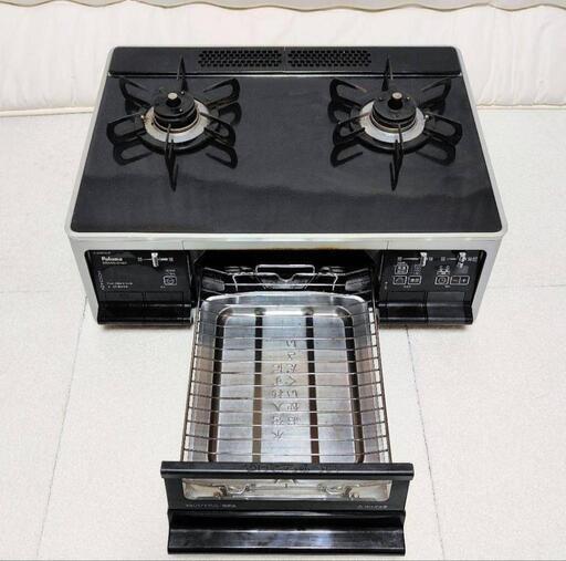 LPガス用 ガステーブル 2014年製 パロマ 右側強ダイヤル プロパンガス
