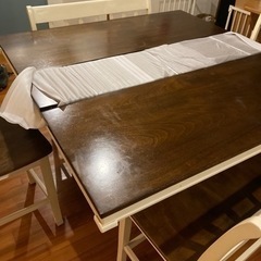 アメリカ家具 ダイニングテーブル 6点セット ハイテーブル 