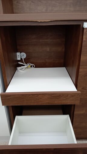 ☆ジモティ割あり☆ レンジボード 茶 H180.5×D45×W89.5 クリーニング 