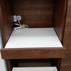 ★ジモティ割あり★  レンジボード 茶 H180.5×D45×W89.5 クリーニング済み TJ4708 店長値引き☆ジモティ割あり☆ 飛騨産業 3段チェスト クリーム H56×D45