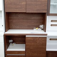 ★ジモティ割あり★  レンジボード 茶 H180.5×D45×W89.5 クリーニング済み TJ4708