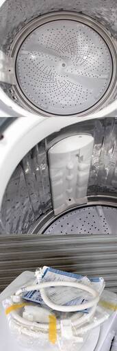 T859) SHARP ES-TX8D-W 2020年製 8.0kg 全自動縦型洗濯機 穴なし槽 サイクロン洗浄 ガンコ汚れコース シャープ 8kg ファミリー