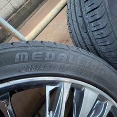 タイヤホイールセット　Raysレイズ18インチ7J5穴　215/45R18 