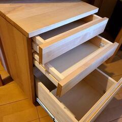 天然木学習机3点セット