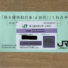 [手渡しのみ]JR東日本　株主優待割引券