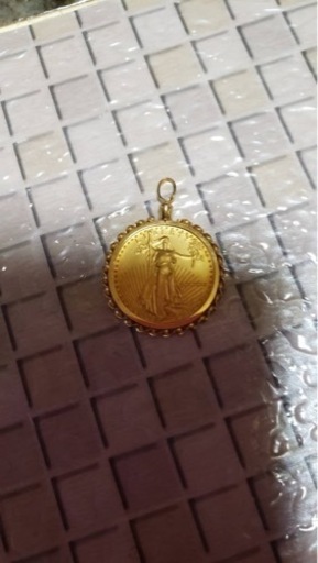 貴重！【イーグル金貨】【K22・K18ペンダント枠 イーグル金貨 K22/K22