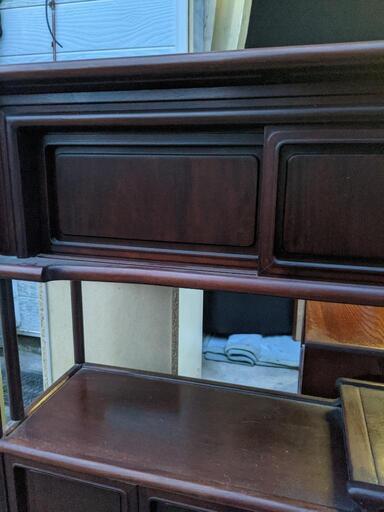 サイドボード アンティーク風 幅97×奥行33×高さ87㎝ 飾り棚