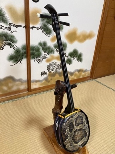 沖縄三線！新品！クルチ(黒木) 江戸ユナー！与那城型 本皮本張り  