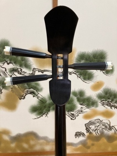 沖縄三線！新品！クルチ(黒木) 江戸ユナー！与那城型 本皮本張り  