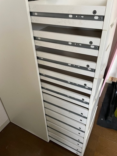 IKEA ALEXアレクス　ホワイト　９段　引き取り限定 ALEX アレクス 引き出しユニット（引き出し×9）, ホワイト