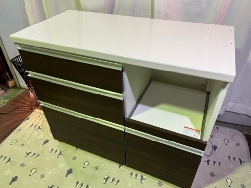 幅99cm ダークブラウンレンジ作業台