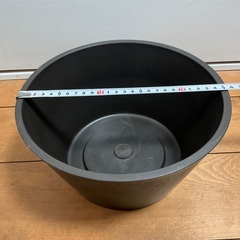厚めのプラスチック睡蓮鉢(茶)　A 最終値下げ