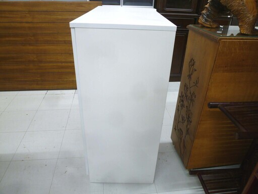 ニトリ キャビネット 幅79.5×奥行39.5×高さ89cm ホワイト 白 食器棚