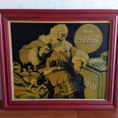 ✾最終値下げしました。サンタコカ・コーラの絵（ポスター）非売品