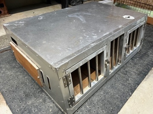 アルミドッグケージ 加納金属製作所 輸送箱 狩猟 猟犬 アウトドア 小型タイプ 中古
