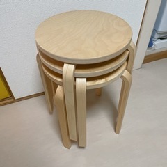 【お譲り先決定済み】IKEA（イケア）のスツール コンパクト丸型...