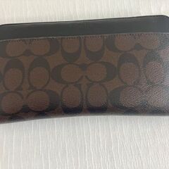 【中古財布】コーチ　茶黒