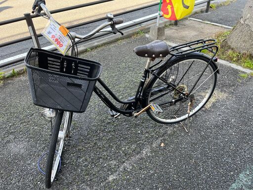 大阪市内無料配達』中古自転車 27インチ オートライト 6段変速