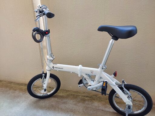 大人でも子供でも乗れます。　折りたたみ自転車RENAULT LIGHT 8（ルノーライト8） 14インチ 変速なし ホワイト