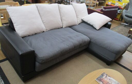 R433 NITORI 3人用カウチソファL字 布張り(キングダム3KD) 幅250cm
