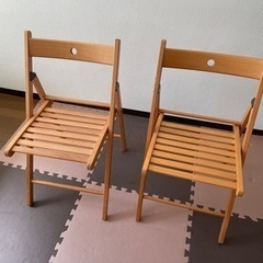 【引き取り先決定】IKEA 折りたたみ椅子２脚セットチェア