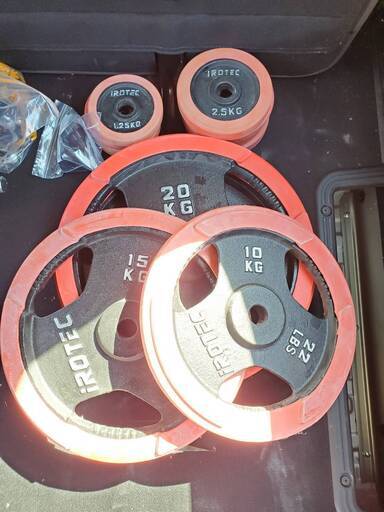 ご相談ください】IROTECプレスベンチ+アイアンバーベル(総重量125kg 