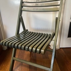木製折りたたみ椅子2脚セット