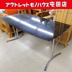 ダイニングテーブル 幅150cm 食卓テーブル ブラック系  札...