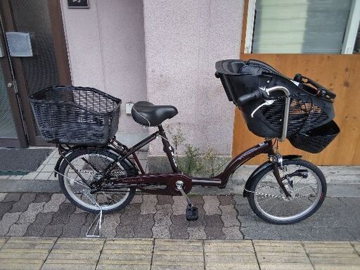 Petit Maman mini[プチママン ミニ]20吋 子供乗せ自転車 内装3段/LEDオート/ブラウン