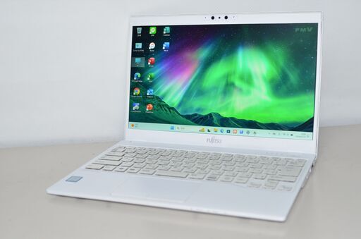 中古軽量ノートパソコン 富士通 UH75/D3 日本製 Windows11+office 爆速SSD256GB core i7-8565U/13.3インチ/メモリ8GB/無線内蔵/Webカメラ