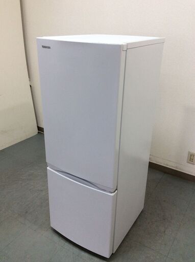 （4/6受渡済）YJT8430【TOSHIBA/東芝 2ドア冷蔵庫】美品 2022年製 GR-U15BS-W 家電 キッチン 冷蔵冷凍庫 右開き 153L