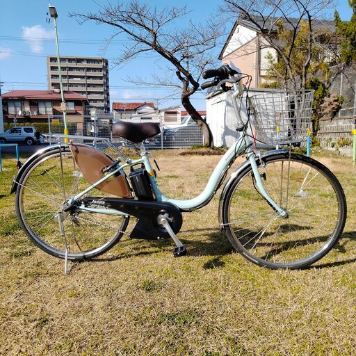 大容量15.4Ah!  ブリヂストン アシスタU DX 電動アシスト自転車 マリンブルー