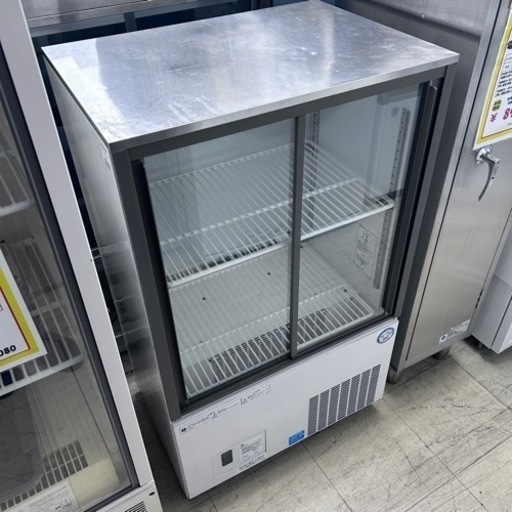 フクシマガリレイ 小型 リーチイン冷蔵ショーケース CRU-060GSWSR 飲料用 ガラス冷蔵庫 100V