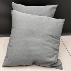 (I-2403CU3)◆クッション◆2点◆40cm×40cm◆グレー◆