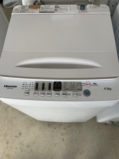 2021年製4.5kg洗濯機 ハイセンス