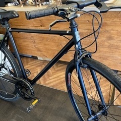 【後輪タイヤ・前後チューブ新品！】7段変速　700×32cクロスバイク　マットブラック