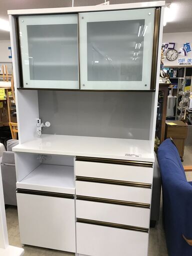 価格見直しました！キッチンボード レンジボード MOISS スチームオーブンOK 食器棚 収納キッチン ス モイス加工 おしゃれ 幅117cm 新生活 引越し クリーニング済 堺市 石津【ジャングルジャングルサカイ石津店