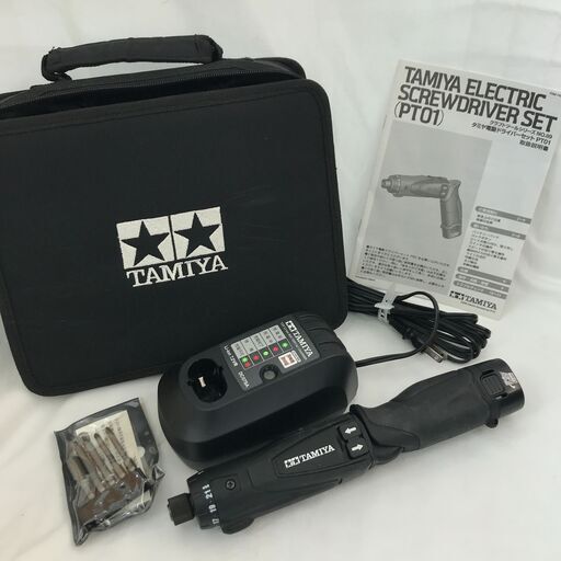 TAMIYA　電動ドライバーセット　PT01　幅(W)290mm × 奥行(D)80mm × 高さ(H)220mm