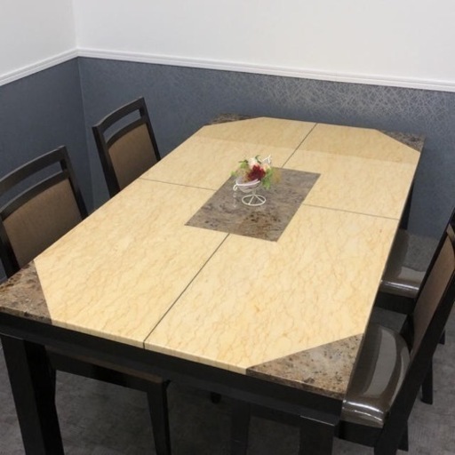 値下げ　家具 大理石ダイニングテーブル