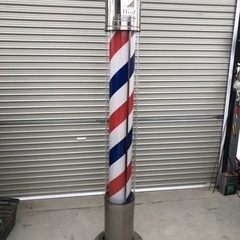 理容室のサインポール💈高さ195cm 特大  動作品 散髪屋のく...