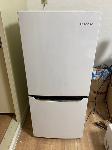 hisense冷蔵庫(状態良好) ハイセンス 【右開き】135L 2ドア冷蔵庫 e angle select ホワイト HRD13E3W