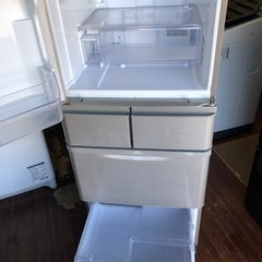 市内配送設置無料　シャープ SHARP SJ-PW42B-S [プラズマクラスター冷蔵庫 (412L・どっちもドア) 5ドア シャイニーシルバー] 市内配送設置無料 シャープ SHARP SJ-PW42B-S [プラズマクラスター