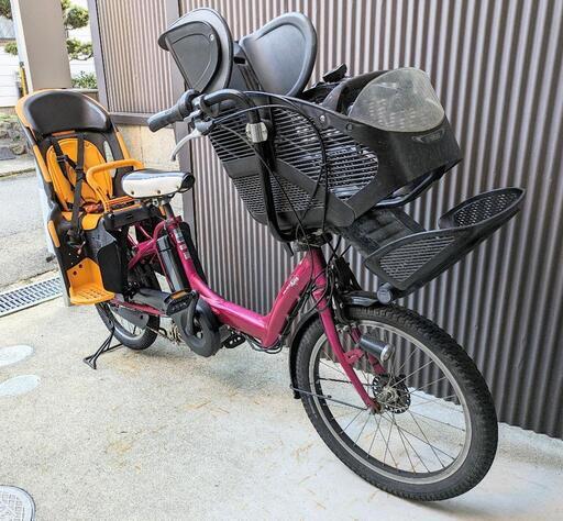 【お取引先決まりました】前子供乗せ電動自転車 YAMAHA PAS kiss ピンク 3人乗り対応★